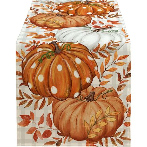 Nappe - toile cirée - nappe d'extérieur - Lot de 2 nappes d'automne - Décoration extérieure d'Halloween - Automne (1/5)