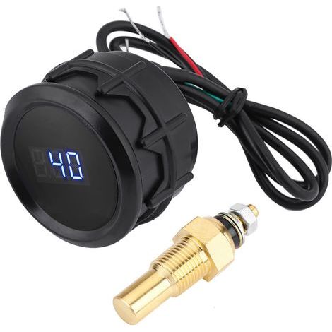 2-Zoll (52 mm) blaue LED-Digital-Kfz-Wassertemperaturanzeige mit schwarzem Temperatursensor (1/5)