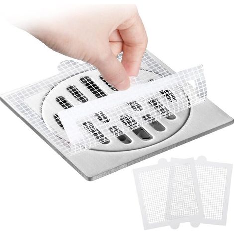 30 Rectangular Disposable Hair Catchers for the Shower, Disposable Hair Catchers for the Shower Drain, Disposable Hair Catchers, Rectangular (1/5)