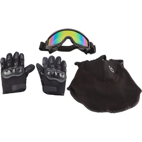 Eosnow Motocross Helm Full Face Off Road Elektro Dirt Bike Motorrad Mountain mit Schutzbrille Handschuhe Abdeckung