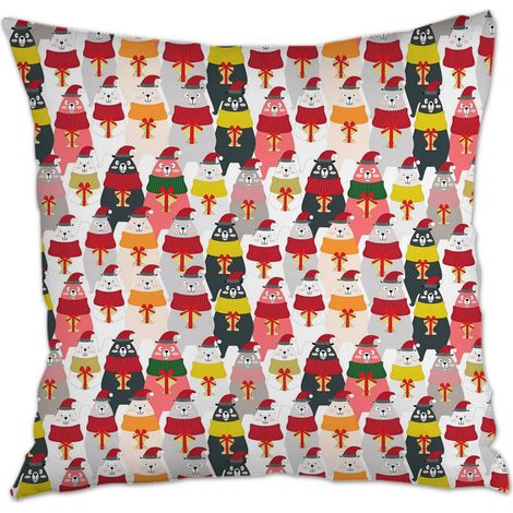 Housse de coussin 45x45 cm carrée à fermeture éclair invisible pour la Saint-Valentin, mariage, anniversaire, Noël, l'Action de grâce (1/5)