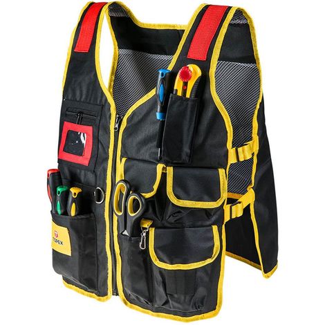 Arbeitsweste mit 7 Taschen und Hammerhalter (1/2)