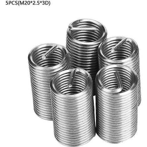 M20 Edelstahl SS304 Spiralgewindeeinsätze (M202,53 D, 5 Stück)