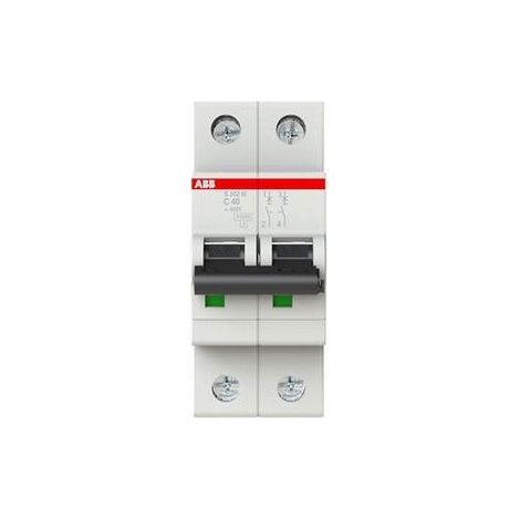 INTERRUTTORE MAGNETOTERMICO 2P C40 10KA 2 MODULI CURVA C 40A - ABB S202M/C40