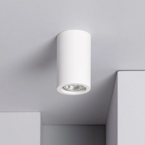 Applique lampada gesso bianco verniciabile da soffitto Ø 70 mm x l. 170 mm (1/5)