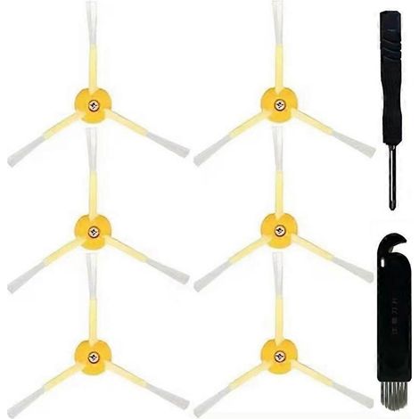 Brosse latérale triangulaire avec tournevis, compatible avec les accessoires pour aspirateurs robots iRobot Roomba séries 600, 700 et 800. (1/5)