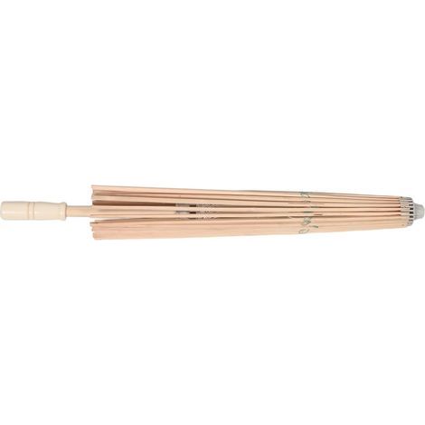 Parasol Bambou Artisanal Beige avec Poignée, Armature DIY 32, 3x21, (1/5)