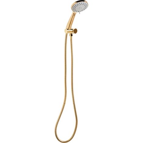 Conjunto de alcachofa y manguera clásico moderno 3 modos de chorro de metal dorado Tamushal