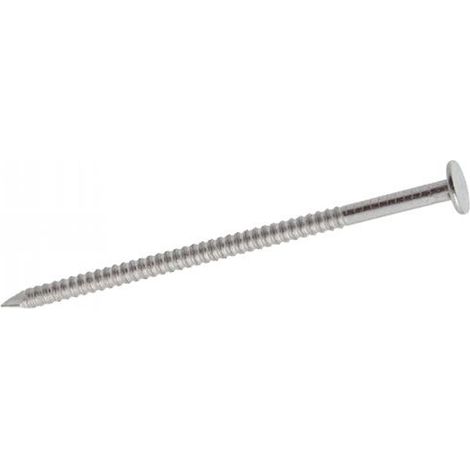 Pointe annelée - Tête plate - Inox A2 2,7x70 mm - Boîte de 70 (1/2)