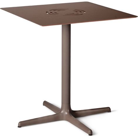 Mesa cuadrada interior, exterior 70x70 chocolate TOLEDO AIRE Resol