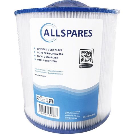 Filtro de agua para piscinas AllSpares compatible con Filtrinov FB12 (Ø175x205mm)