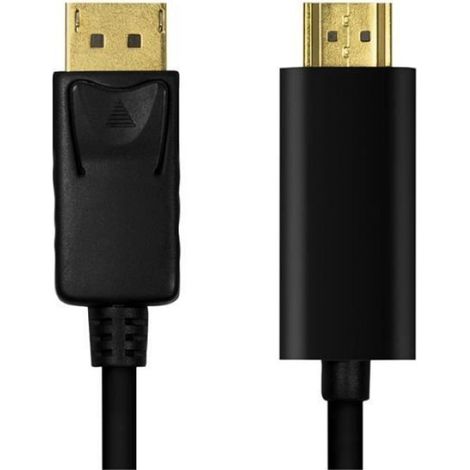 Câble Video - DisplayPort Mâle vers HDMI Mâle - 5 M - Version DisplayPort 1.2 - 30 Hz - Noir (1/4)