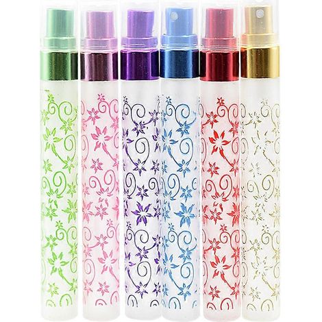 Ensemble de 6 flacons vaporisateurs en verre pour parfum, compatibles avec le rangement et rechargeables. (1/5)