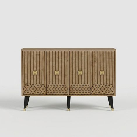 Aparador consola moderno con puertas y estantes Carbin (1/4)
