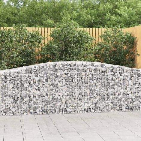 Gabion à arc élevé 400x50x80/100 cm Fer galvanisé