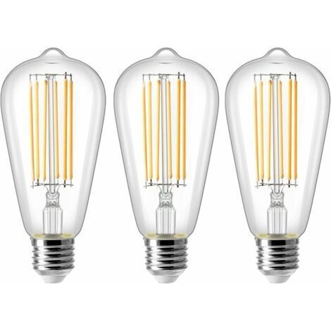 8-W-E27-ST64-LED-Lampe, Vintage-Edison-Glühbirne, entspricht 80 W, warmweiß (2700 K), 800 lm, Retro-Dekoration (1/4)