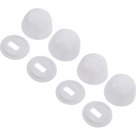 Cache-boulon pour Cuvette de Toilette en Plastique, 4 Paires (1/5)
