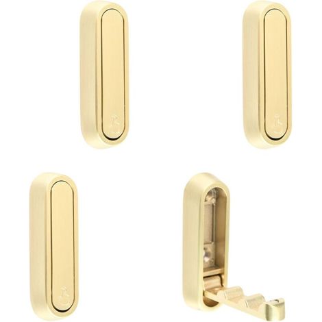 Elliptical Wall Hooks Foldable Non-Slip Heavy Duty Zinc Alloy Wall Hooks for Hanging Coats, Bags, Backpacks, Towels (Brushed Copper, 4 Pack) (1/5)