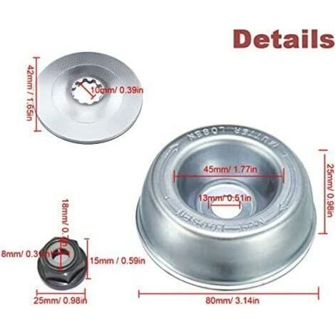 Kit d'entretien comprenant des adaptateurs de lame pour Stihl FS55, FS56, FS70, FS80, FS83, FS85, FS90, FS110RX, FS120, FS130, FS200, FS250, FR450.-INHHUB (1/4)
