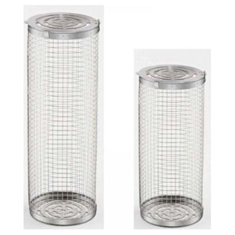 Ensemble de paniers de grillage enroulable emboîtables avec poignée en bois (2 pièces, 31 × 10cm，20 × 9 cm), panier de grillage enroulable, accessoires de barbecue pour grill extérieur pour lég
