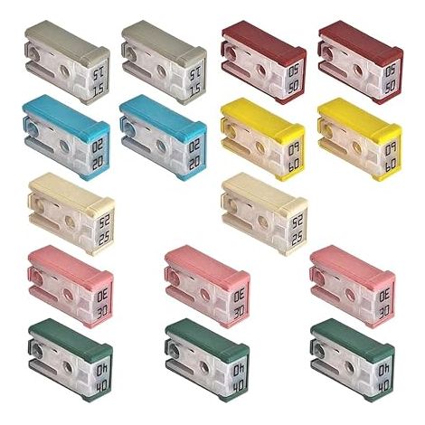 Lot de 18 mini fusibles pour voiture 15 A-60 A 32 V (1/5)