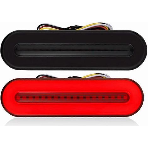 Lot de 2 feux arrière de freinage à 58 LED avec clignotants intégrés pour voitures, camions, semi-remorques et véhicules utilitaires (10-30 V). (1/5)