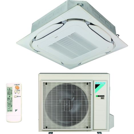 daikin bluevolution round flow 21000 btu fcag60b r-32 wi-fi optionnel climatiseur à cassettes avec contrôle du fil et du gril - garantie europèenne contrôle infrarouge brc7fa532f (1/4)