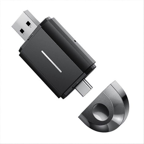 2-in-1-Adapter für kabelloses CarPlay und Android Auto, Bluetooth-WLAN-Autoradiobox, Freisprecheinrichtung mit Navigationssystem, Modell 2024, kompatibel mit iPhone und Samsung, sofortige Verbindung (1/5)