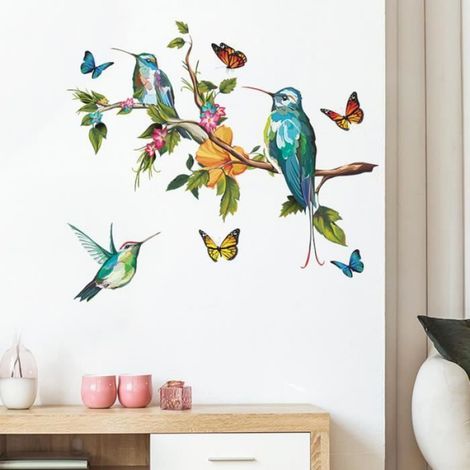 STICKERS - LETTRES ADHESIVES Autocollant mural motif oiseau autocollant mural de fenêtre de 30,60cm1 (1/4)