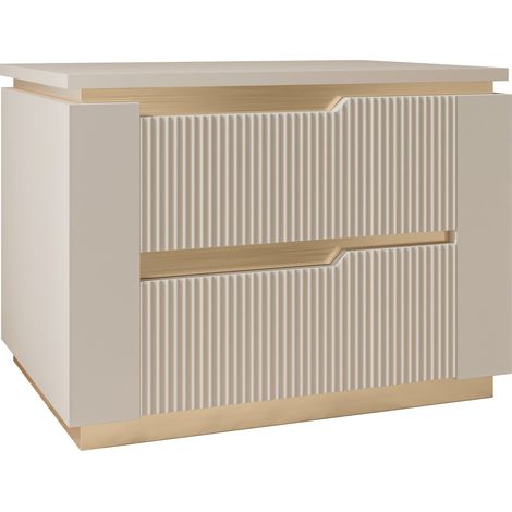 Mesilla de noche Comfivo Ovitas , Número de cajones: 2, Número de puertas: 0, 42x56x40cm, Aglomerado laminado, MDF (1/5)