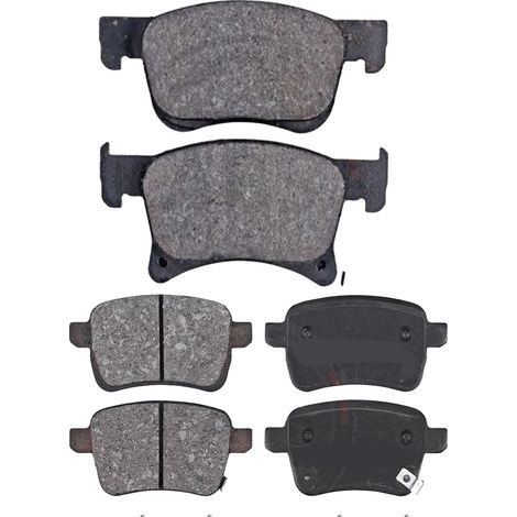 KIT PASTIGLIE FRENO ANTERIORI E POSTERIORI compatibile con OPEL COMBO TOUR / LIFE (X19) / PASTIGLIE FRENANTI AUTO OEM P 61 120  P 61 116  P 61 135,P 61 122  P 59 098 / SOSTITUZIONE DIRETTA / BASSA POL