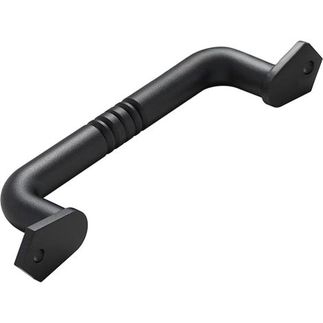Poignée de porte vintage en acier au carbone pour grange, garage, abri de jardin, finition résistante, installation facile, tirette de porte en acier au carbone (1/4)