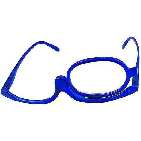 Unisex-Faltmonokel mit 180°-Drehung und Lupe zum Schminken und Lesen – 3,50 Dioptrien – Blau (1/5)