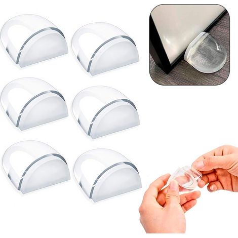 Tope de puerta adhesivo sin taladrar - Tope y cuña universal - Instalación rápida y discreta - Tope de puerta y retenedor de puerta Bloqueo de puerta interior robusto Puerta anti portazos - Tope de pu (1/4)