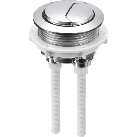 Toilette Réservoir Bouton Double Push Chasse Eau Réglable Remplacement pour 48mm(1.89") Trou Cisterne Couvercle - (1/5)