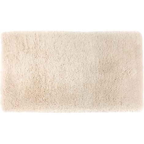 Tapis de Salon en Fausse Fourrure Ultra Douce, Descente de Lit Ivoire, 80 x 150 cm - PANGIVO (1/3)