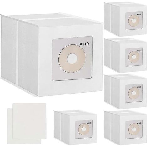 Ecleanfy - Sacs à poussière avec filtre moteur pour aspirateur InterVac Y10 CS6 CS8 CS8HW - Pièces de rechange pour sac à poussière 6+2 6+2 (1/5)