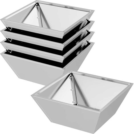 Pot de jardin en forme de bol 5 pcs,Jardinière Argent 40 x 40 x 15 cm CFW41468 (1/5)