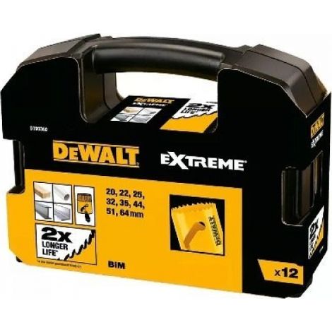 Dewalt Set 12 Bi-Metall Lochsägen 20-64 mm (1/2)