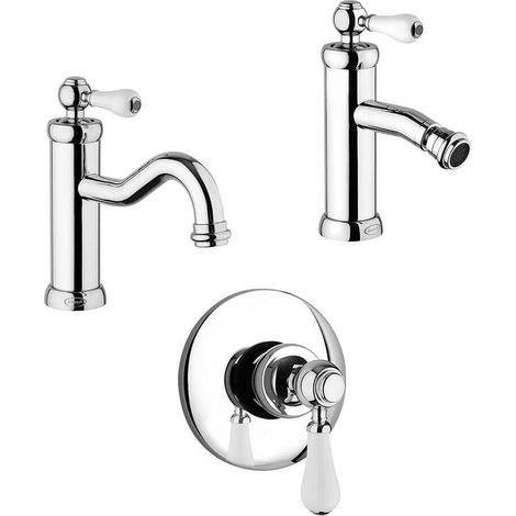 Set miscelatori lavabo bidet ed incasso doccia Jacuzzi Rubinetteria serie Tosca (1/5)