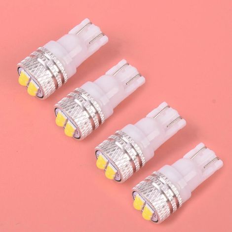 Lot de 4 ampoules LED blanches pour feux de jour, compatibles avec Honda Accord 2013-2015 (culot T10, 168, 194, 158, 2821, 2825, W5W, 12V, 6000K). (1/4)