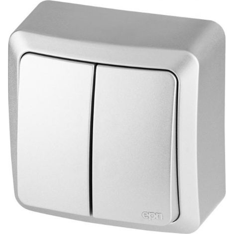 Berg Kerzenschalter n/t 10AX IP20 Silber 3711-06
