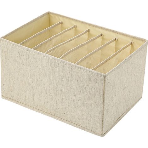 Kleiderorganizer für Schubladen – Jeans-Organizer mit 7 Fächern – Aufbewahrungsbox für Baumwolle und Leinen – Maße: 36 x 25 x 16 cm – Mehrzweck (1/5)