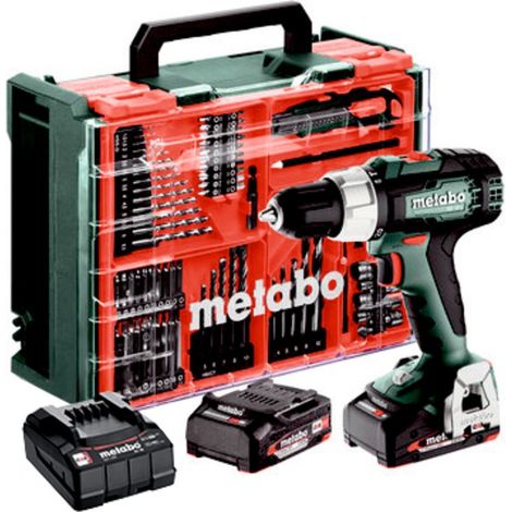 Metabo - 18V AKU trapano con avvitatore a impulsi e accessori, 2x batteria 2,0 Ah LiPower, caricabatterie 614053710 (1/5)