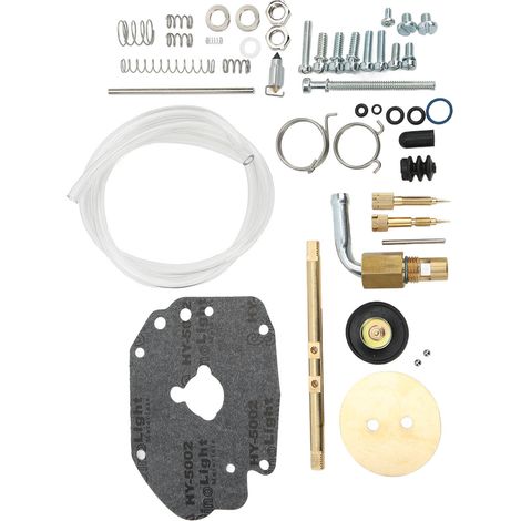 Kit de reconstruction carburateur 45 pièces 11-2923, jeu de réparation carbu compatible S&S Master Super E, joint spi inclus, remplacement complet (1/5)