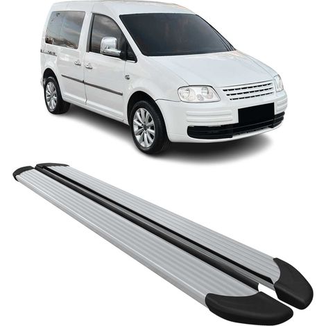 Marchepieds Latéraux pédale pour VW Caddy 2003-2020 L1 Aluminium Argent 2Pcs