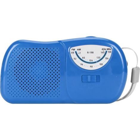 Vintage-tragbares FM/AM-Radio – Hohe Empfindlichkeit, klarer Klang, Mini-Format für Reisen und Zuhause, Blau