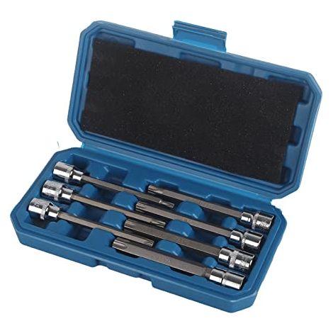 Jeu de douilles Torx 7Pcs 3/8inch Drive Extra Long Torx Star Socket set Longueur 4.3inch embout torx t60 torx long 3/8" douille torx longue cle torx torx long 3/8" (1/5)