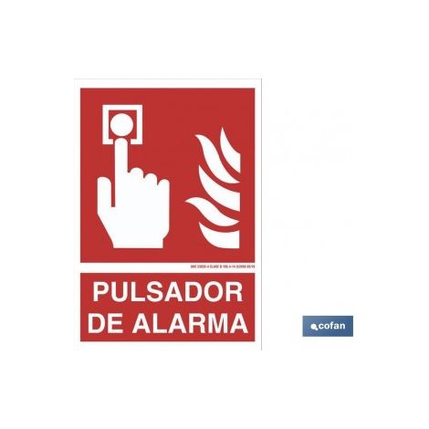 Signal lumineux de secours 297x210mm avec bouton d'alarme