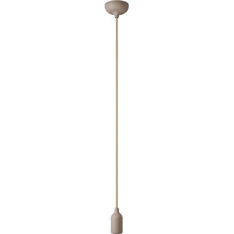 creative cables - Lampada a sospensione colorata in silicone con cavo tessile (1/3)